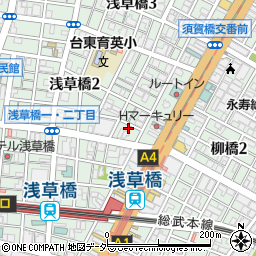 リパーク浅草橋２丁目第４駐車場周辺の地図