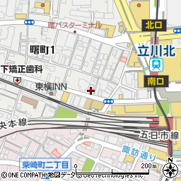 コムパーク立川曙町駐車場周辺の地図