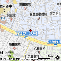 東京都杉並区阿佐谷南1丁目9-7周辺の地図