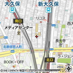 東京都新宿区百人町1丁目13周辺の地図