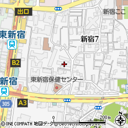 新宿第二コーポ周辺の地図