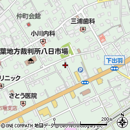 千葉県匝瑳市八日市場イ421周辺の地図