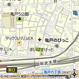 東京都江東区亀戸周辺の地図