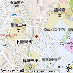 東京都江戸川区下篠崎町20周辺の地図