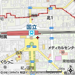 立川警察署国立駅前交番周辺の地図