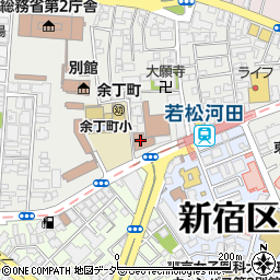 新宿区若松町特別出張所周辺の地図