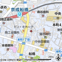 千葉県船橋市本町4丁目41-33周辺の地図