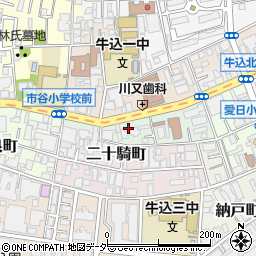 東京都新宿区南山伏町2周辺の地図