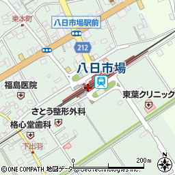 千葉県匝瑳市八日市場イ108周辺の地図