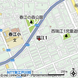 東京都江戸川区瑞江1丁目周辺の地図