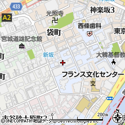 東京都新宿区若宮町周辺の地図
