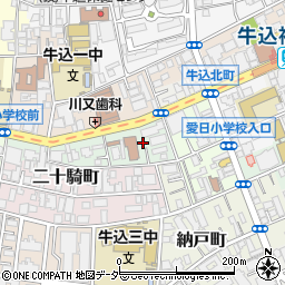 東京都新宿区南山伏町周辺の地図