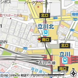 株式会社世界堂　立川北口店周辺の地図