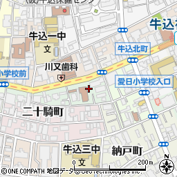 東京都新宿区南山伏町1周辺の地図