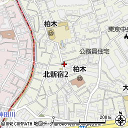 東京都新宿区北新宿2丁目周辺の地図