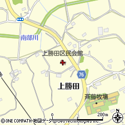 上勝田区民会館周辺の地図