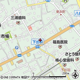 千葉県匝瑳市八日市場イ374周辺の地図