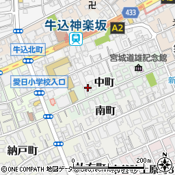 東京都新宿区中町27周辺の地図