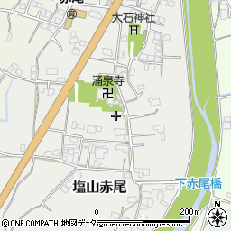 山梨県甲州市塩山赤尾744-1周辺の地図