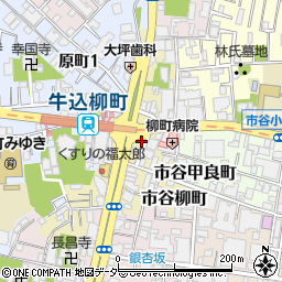 東京都新宿区市谷柳町8周辺の地図