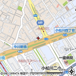 松屋小松川店周辺の地図