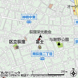 日本イエス、キリスト教団荻窪栄光教会周辺の地図