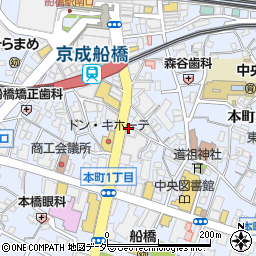 かつや京成船橋店周辺の地図