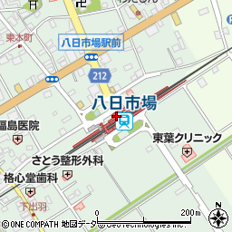 千葉県匝瑳市八日市場イ20周辺の地図