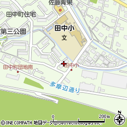 公社田中町住宅１号棟周辺の地図