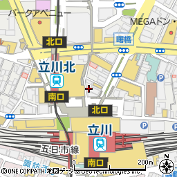 マクドナルド立川伊勢丹前店周辺の地図