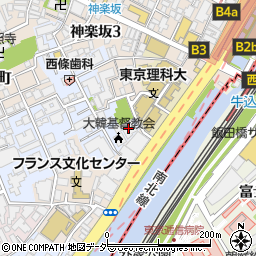 東京理科大学近代科学資料館周辺の地図