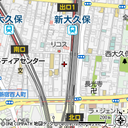東京都新宿区百人町1丁目9-10周辺の地図