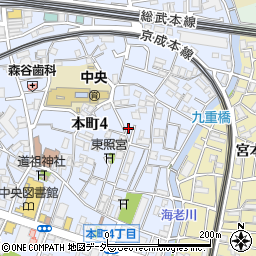 千葉県船橋市本町4丁目24-21周辺の地図