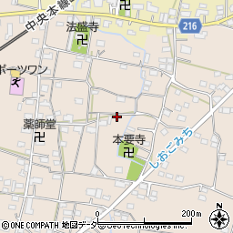 山梨県甲州市塩山下塩後606周辺の地図