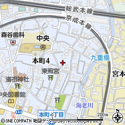 千葉県船橋市本町4丁目24周辺の地図