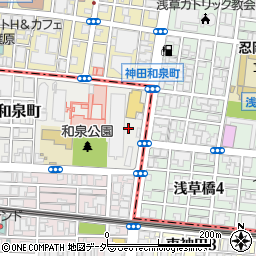 東京都千代田区神田和泉町2周辺の地図