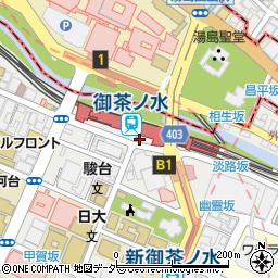 ひのとり　東京御茶ノ水店周辺の地図