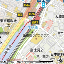 日本調剤飯田橋西口薬局周辺の地図