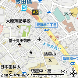 東京都千代田区飯田橋1丁目10周辺の地図