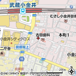 ココカラファイン薬局小金井店周辺の地図