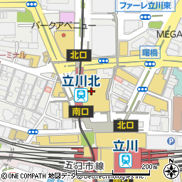 新宿中村屋伊勢丹　立川売店周辺の地図