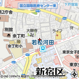 東京都新宿区若松町11周辺の地図