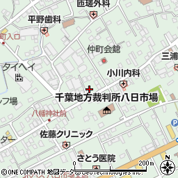 千葉県匝瑳市八日市場イ2614周辺の地図