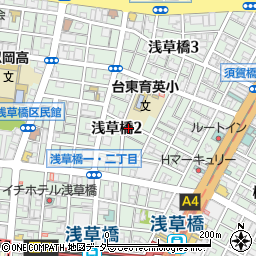 東京都台東区浅草橋2丁目周辺の地図