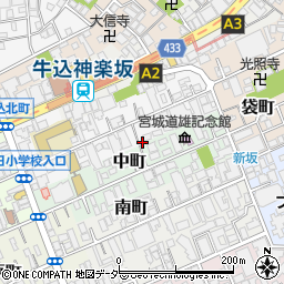 東京都新宿区北町9周辺の地図