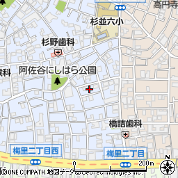 東京都杉並区阿佐谷南1丁目2周辺の地図