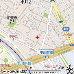 東京都江戸川区平井2丁目8周辺の地図