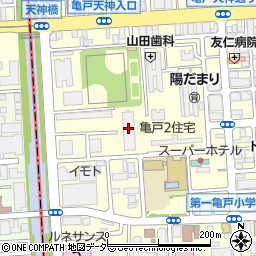 亀戸二丁目団地管理組合周辺の地図