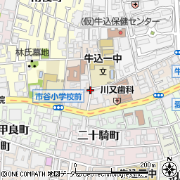東京都新宿区北山伏町周辺の地図
