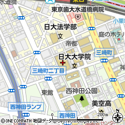 日本大学　法学部三崎町キャンパス周辺の地図
